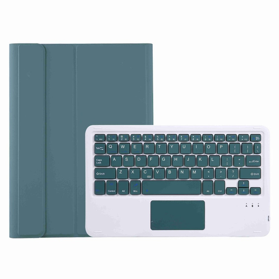 Etui z klawiaturą do Samsung Galaxy Tab A8 10.5 X200 / X205, Touchpad, ciemnozielone