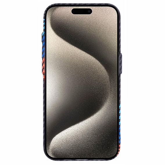 Etui do iPhone 15 Pro, Carbon Fiber MagSafe, granatowe