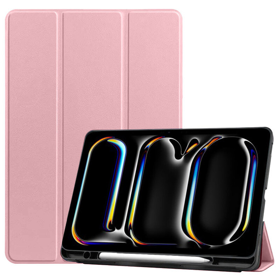 Etui do iPad Pro 13" 2024 (7 gen.), Smartcase z miejscem na rysik, różowe