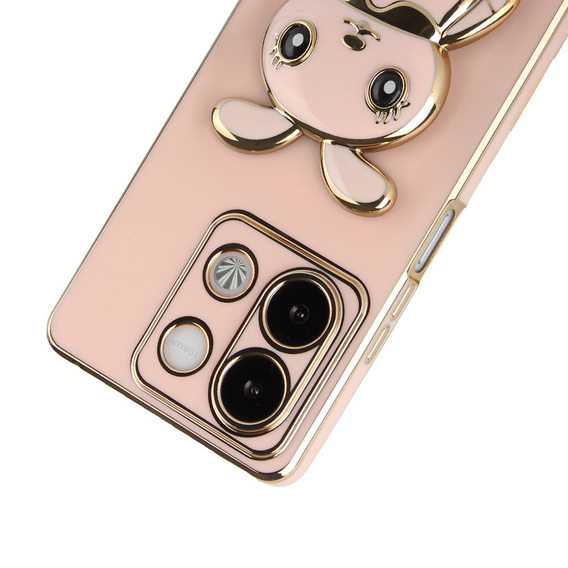 Etui do Xiaomi Redmi Note 13 5G, Rabbit, różowe + Szkło Hartowane 9H