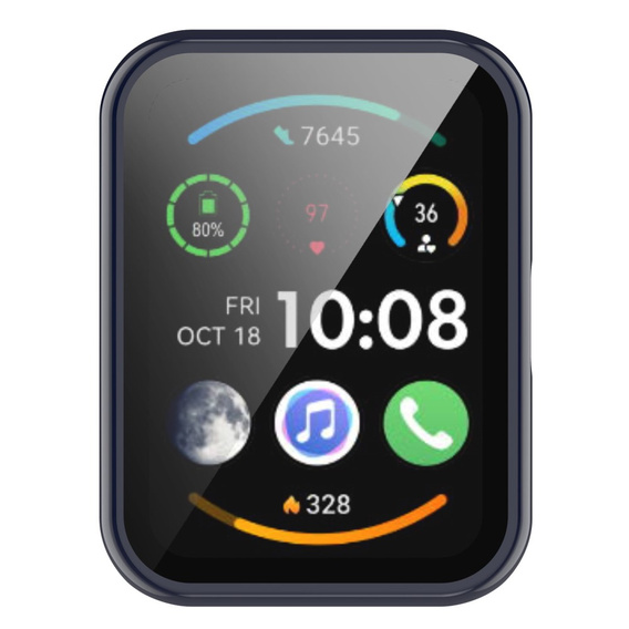 2w1 Etui + Szkło Hartowane do Huawei Watch Fit / Fit SE, granatowe