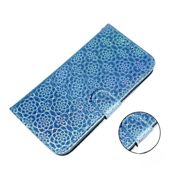 Etui z klapką do Oppo A17, Wallet, Mandala niebieskie