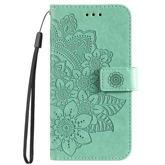 Etui z klapką do Xiaomi Redmi 13C / Poco C65, Mandala, zielone