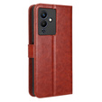 Etui z klapką do Infinix Note 12 5G, Crazy Horse Wallet, brązowe