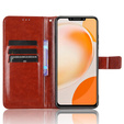 Etui z klapką do Huawei Nova Y91 4G, Crazy Horse Wallet, brązowe