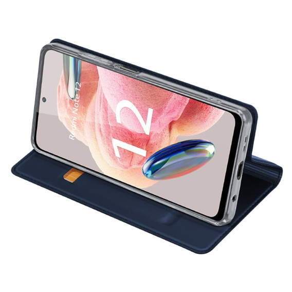 Etui Dux Ducis do iPhone 17 Air, Skin Pro, z klapką, z miejscem na kartę, granatowe