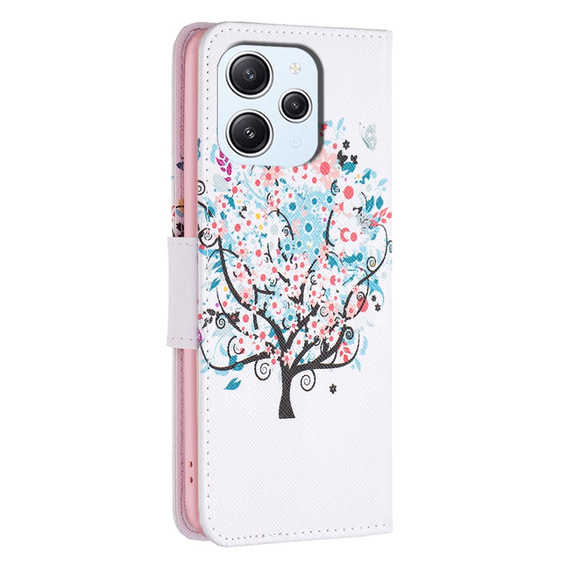 Etui z klapką do Xiaomi Redmi 12 4G, Wallet, Colorful Tree białe