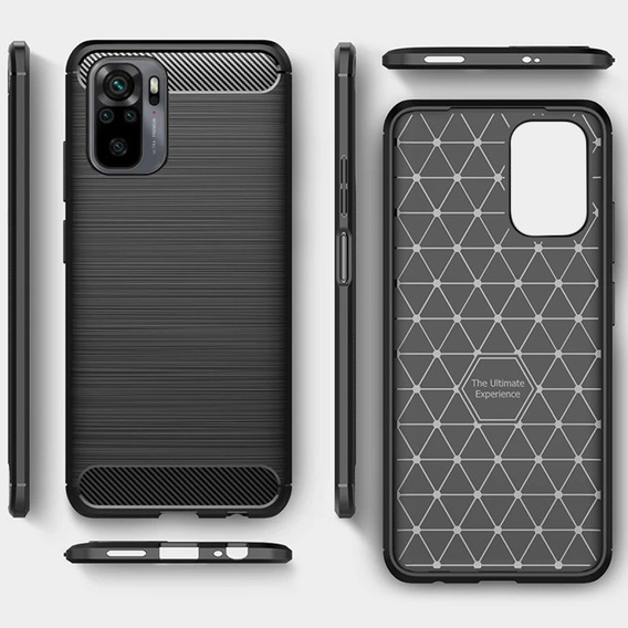 Etui do Xiaomi Redmi Note 10 / 10S, Karbon, czarne