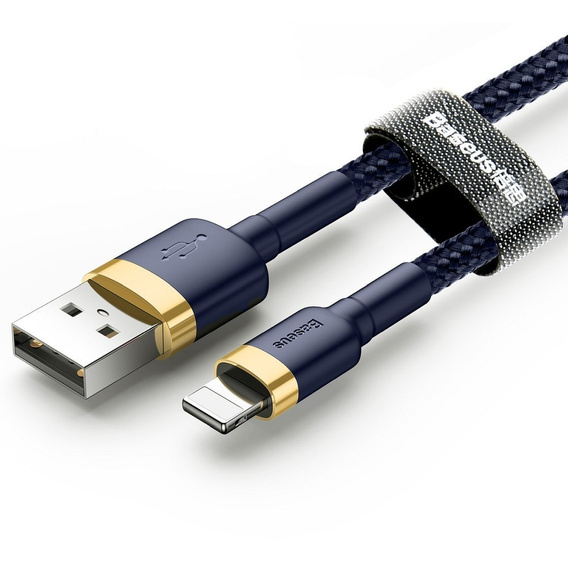 Baseus Cafule – kabel USB-A do Lightning 1 m 2,4A złoto-niebieski