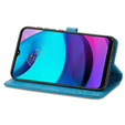 Etui z klapką do Motorola Moto E20/E30/E40, Mandala, niebieskie