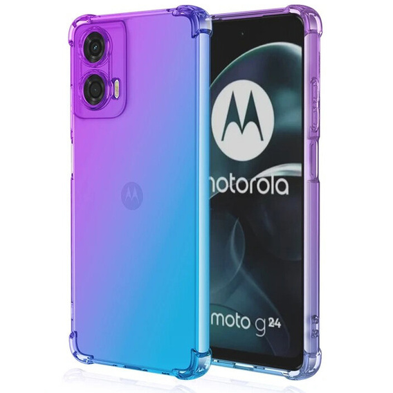 Etui Gradient Dropproof do Motorola Moto G24 / G24 Power / G04, Fioletowe / niebieskie