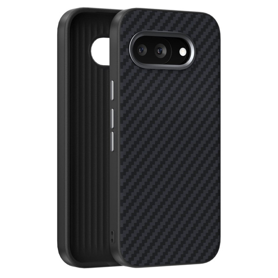 Etui do Google Pixel 9a ABEEL Carbon Mag Ring – czarne