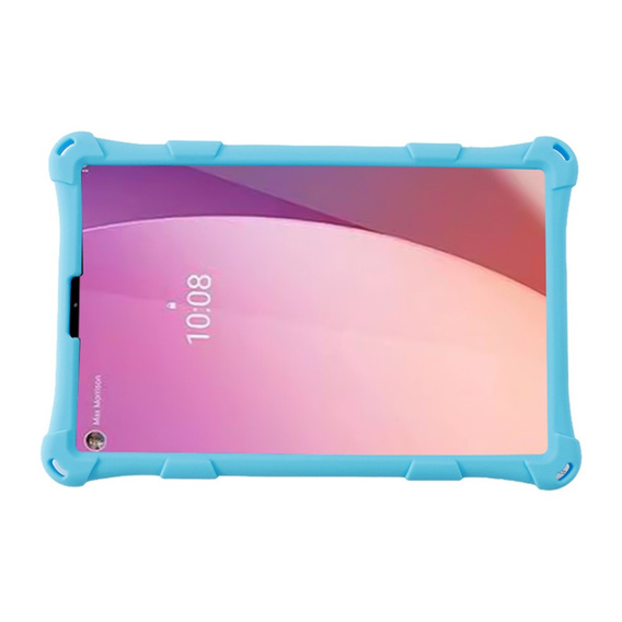 Etui do Lenovo Tab M9, pancerne z podstawką i paskiem, niebieskie