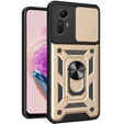Etui pancerne do Xiaomi Redmi Note 12S 4G, CamShield Slide, złote