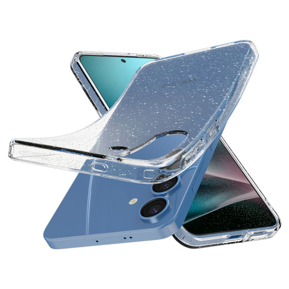 Etui Spigen do Samsung Galaxy S25, Liquid Crystal Glitter, przezroczyste + Szkło hartowane 9h