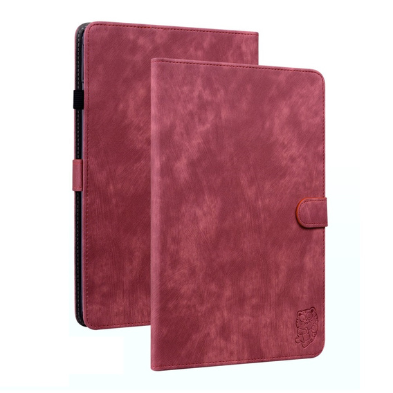 Etui do Lenovo Tab M9, Wallet Pen Slot, czerwone