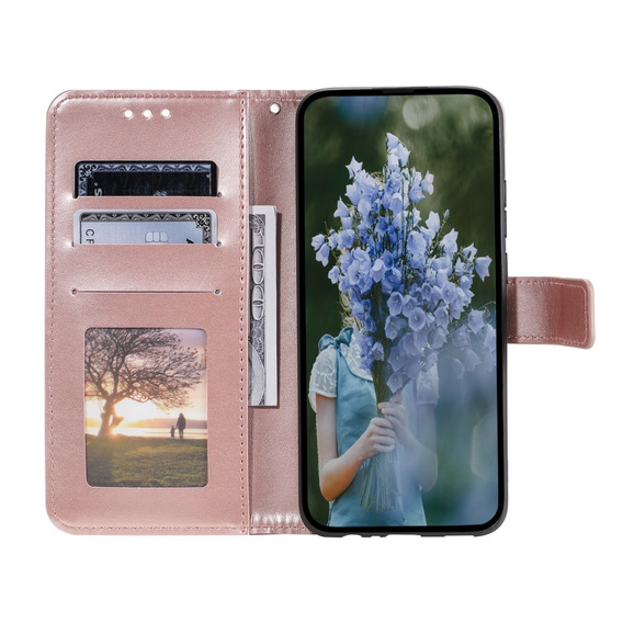 Etui z klapką do Xiaomi Redmi Note 13 Pro+, Mandala, różowe rose gold