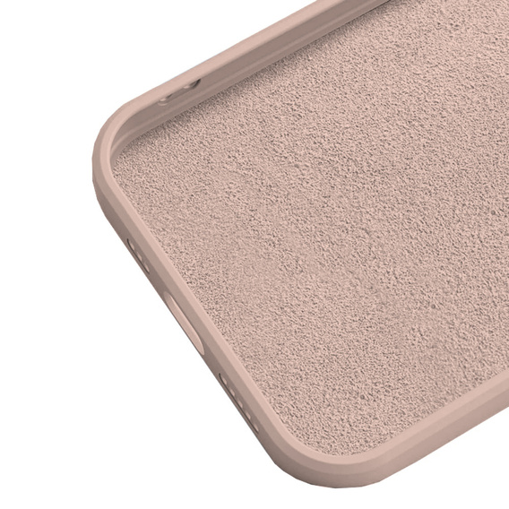 Zestaw Etui Silicone Mag Cover do iPhone 12 Pro Max, różowe + Szkło