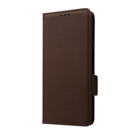 Etui z klapką do Xiaomi Redmi Note 12 5G / POCO X5 5G, Wallet Litchi Magnet, brązowe