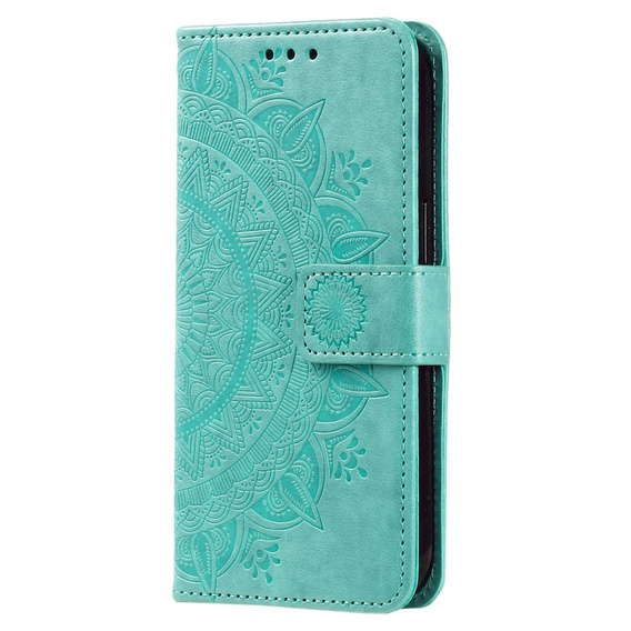 Etui z klapką do Oppo A17, Mandala, zielone