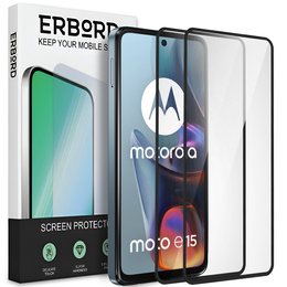 2x Szkło Hartowane ERBORD 3D do Motorola Moto E15 / G05 / G15 / G15 Power – ochrona całego ekranu