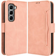 Etui z klapką do Infinix Hot 50 Pro+ 4G, Card Slot, różowe