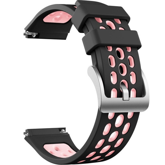 Pasek silikonowy do Huawei Watch GT 2e, Czarny / Różowy