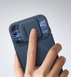 Magnetyczne etui ochronne SURITCH z podstawką i osłoną aparatu – do iPhone 16 Pro Max - niebieskie