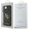 Etui GUESS do iPhone 16E, 4G Big Metal Logo, czarne