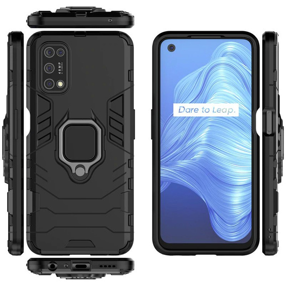 Etui do Realme 7 5G, Kickstand Ring, czarne