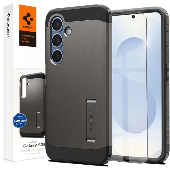 Etui Spigen Tough Armor Mag Gunmetal do Samsung Galaxy S25