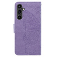 Etui z klapką do Samsung Galaxy S23 FE, Butterfly, fioletowe