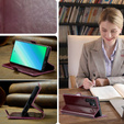 Etui z klapką do Samsung Galaxy S23 Ultra, ERBORD Waxy Wallet, czerwone