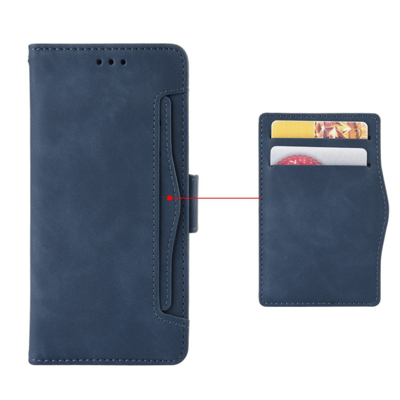 Etui z klapką do Samsung Galaxy A35 5G, Card Slot, niebieskie
