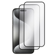 2x Szkło Hartowane do iPhone 15 Pro, ERBORD 3D pełne, szybka na cały ekran