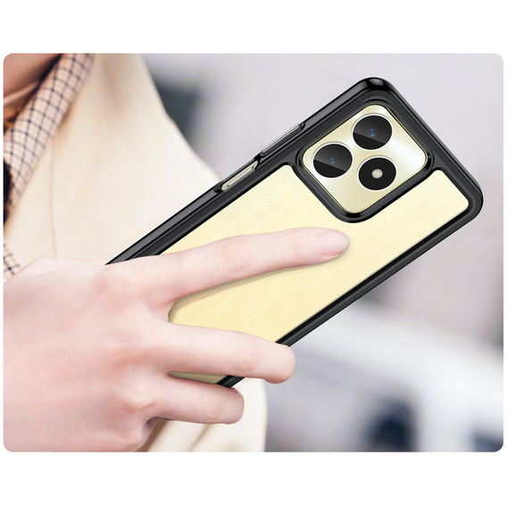 Etui do Realme C51, Fusion Hybrid, przezroczyste / czarne