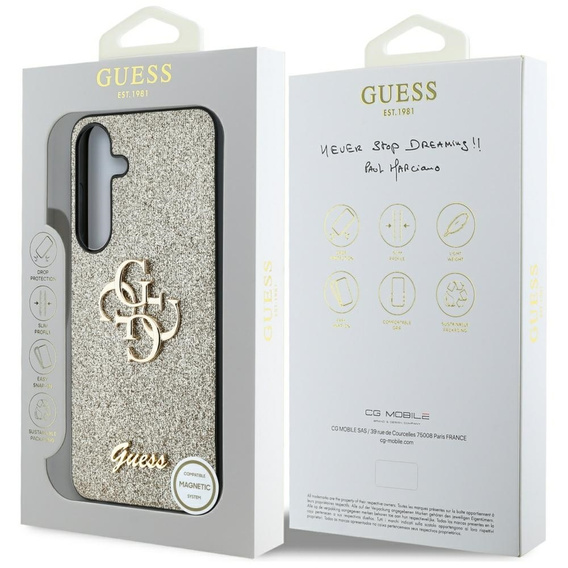 Etui GUESS Fixed Glitter Big 4G Logo do Samsung Galaxy S25