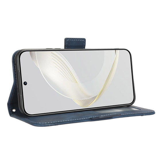 Etui z klapką do Huawei Nova 11, Card Slot, granatowe