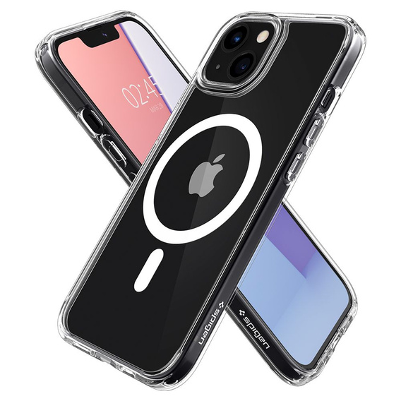 Etui z MagSafe Spigen do iPhone 13 Mini, Ultra Hybrid, białe + Szkło Hartowane 9H