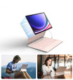 Etui z klawiaturą do Samsung Galaxy Tab S7+ / S7 FE / S9+ / S8+ / S9 FE+ / S10+, Dexnor Magnetic Keyboard Touchpad, różowe