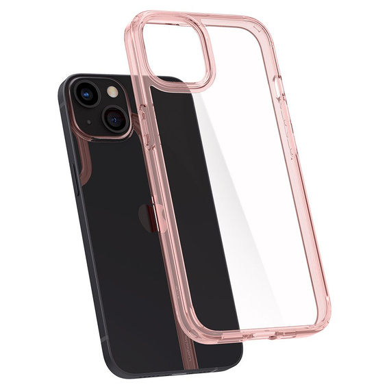 Etui Spigen do iPhone 13, Ultra Hybrid, różowe + szkło