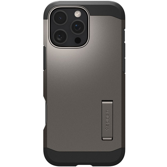 Etui Spigen do iPhone 16 Pro Max, Tough Armor Mag MagSafe, szare + Szkło Hartowane 9H