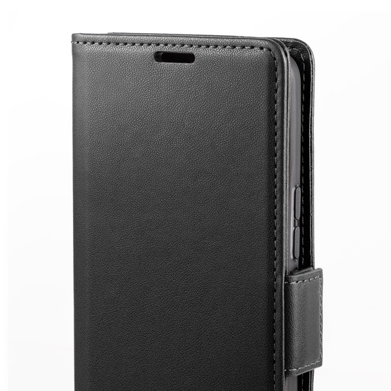 Etui do Xiaomi 14T Pro, ERBORD Glossy Litchi, portfel z klapką, czarne