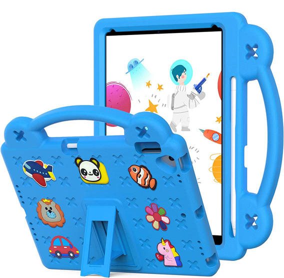 Etui do iPad 10.2" 2021/2020/2019 (9/8/7 gen.) / Air 10.5" 2019 (3 gen.) , Cute Patterns, z podstawką, Niebieskie
