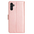 Etui z klapką do Samsung Galaxy A25 5G, Butterfly , różowe rose gold + szkło 9H  