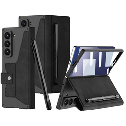 Etui portfelowe z klapką czarne do Samsung Galaxy Z Fold 7 5G