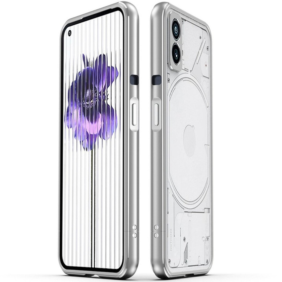 Etui do Nothing Phone (2), Armor Bumper, srebrne