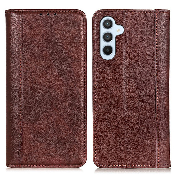 Etui do Samsung Galaxy A35 5G, Wallet Litchi Leather, brązowe
