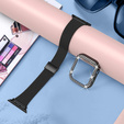 Bransoleta + Etui z Diamentami do Apple Watch 4/5/6/SE 40mm, Czarna