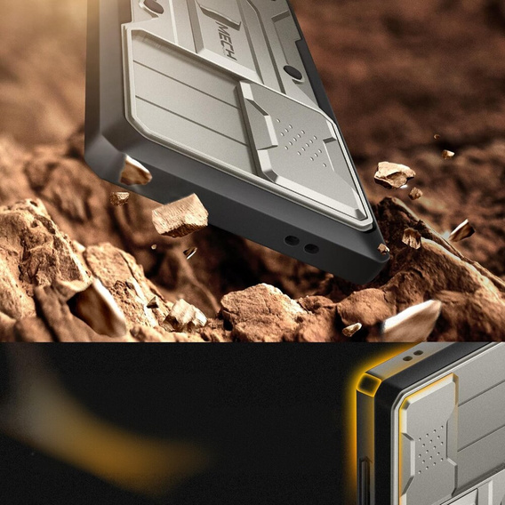 Etui do Samsung Galaxy S24 Ultra, Tongate MECH Series Clip, tytanowe szare